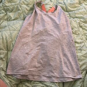 Lululemon Gray and Pink Athletic Tank Top